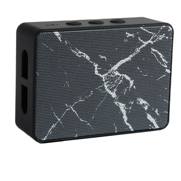 NEW Mini Phone Speaker Black or White Abstract Print Bluetooth Speaker Boxan… - Picture 3 of 14
